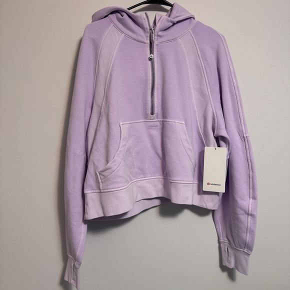 🆕 Lululemon Scuba Oversized Half Zip Hoodie Dye - Mineral Dye Purple Cosmos - Picture 1 of 9